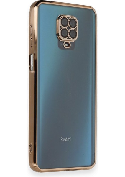 Redmi Note 9s Kılıf Kamera Lens Korumalı Razer Lens Silikon Kapak - Gold