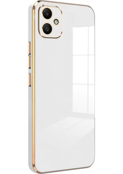 Samsung Galaxy A05 Kılıf Parlak Yapılı Esnek Volet Silikon Kapak