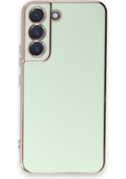 Samsung Galaxy S21 Kılıf Parlak Yapılı Esnek Volet Silikon Kapak