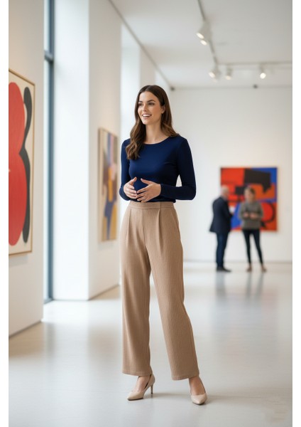 Kadın Düz Renk Yuvarlak Yaka Uzun Kollu Dar Kesim Bedene Oturan Likralı Turlu Viskon Kumaş Badi modelleri