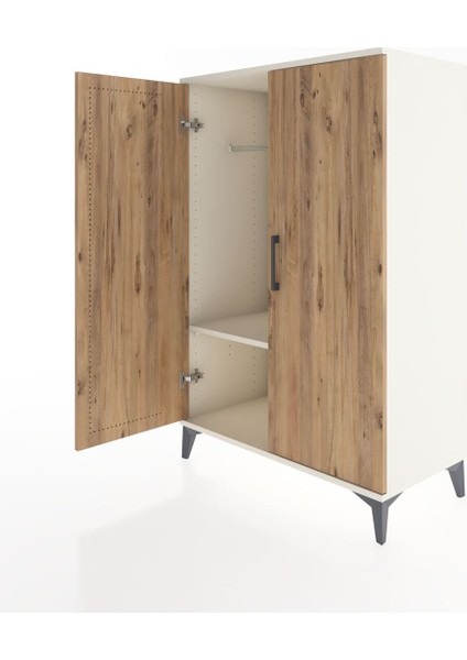 Hyperion Dolap Tek Raflı 2 Kapaklı Tek Askılı 88X44X134 Aytaşı-Çam fırsatları