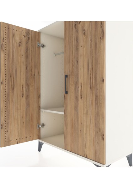 Hyperion Dolap Tek Raflı 2 Kapaklı Tek Askılı 88X44X134 Aytaşı-Çam indirimleri