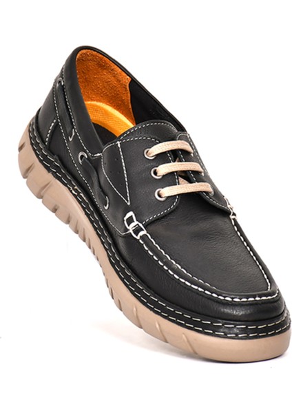 Hakiki Deri Bağcıklı Casual Erkek Ayakkabı - Eva Taban 251280 indirimleri