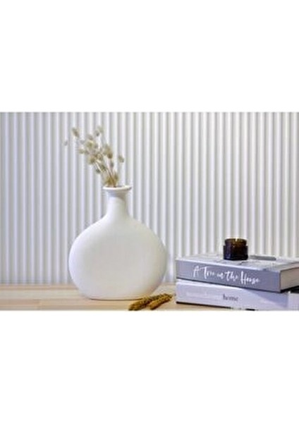 Capella Seramik Vazo 25 cm Beyaz Renk Düz Tasarım ile Şık Dekorasyon indirimleri