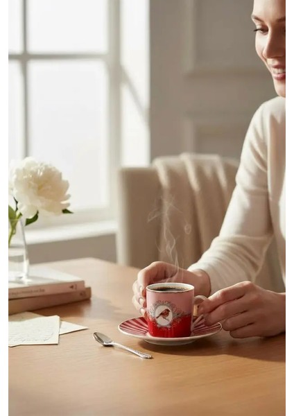 Roy King Qush 6’lı Porselen Kahve Fincan Takımı - 90 ml | Kuş Desenli, Altın Yaldızlı, Şık Tasarım modelleri