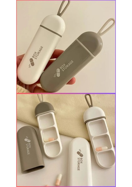 3 bölmeli taşınabilir seyahat tipi hap saklama kutusu | saklama kutusu