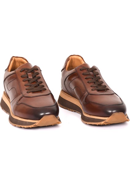 Hakiki Deri Kahverengi Casual Spor Erkek Ayakkabı - Eva Taban 3872 fiyatları