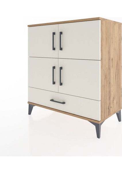 Hyperion Şifonyer 4 Raflı Tek Çekmeceli 4 Kapaklı 88X44X96 Çam-Aytaşı modelleri