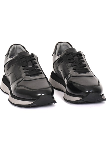 Hakiki Deri Siyah Casual Spor Erkek Ayakkabı - Eva Taban 3872 fiyatları