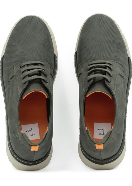 Hakiki Nubuk Deri Haki Casual Spor Erkek Ayakkabı - Eva Taban 253250 indirimleri