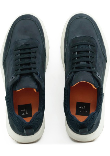 Hakiki Nubuk Deri Lacivert Spor Erkek Ayakkabı - Eva Taban - 252290 fırsatları