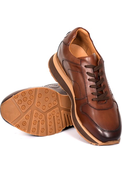 Hakiki Deri Kahverengi Casual Spor Erkek Ayakkabı - Eva Taban 3872 fırsatları