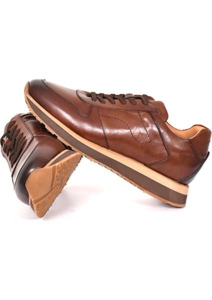 Hakiki Deri Kahverengi Casual Spor Erkek Ayakkabı - Eva Taban 3872 indirimleri