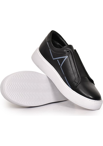 Hakiki Deri Siyah Casual Spor Erkek Ayakkabı Eva Taban - Tuna 1885 fırsatları