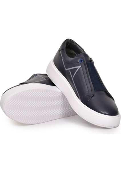 Hakiki Deri Lacivert Spor Casual Erkek Ayakkabı Eva Taban - Tuna 1885 modelleri