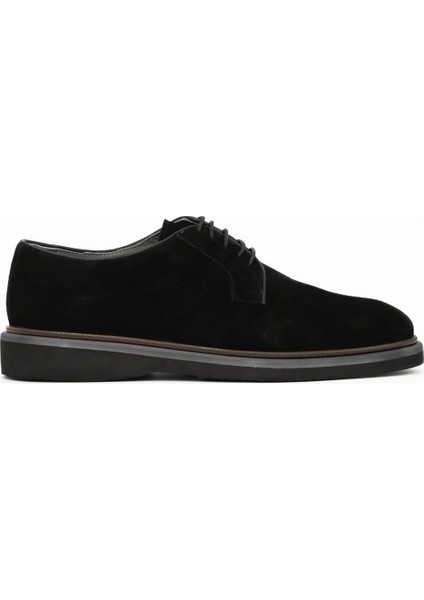 Hakiki Süet Deri Siyah Klasik Erkek Ayakkabı Eva Taban - 4172