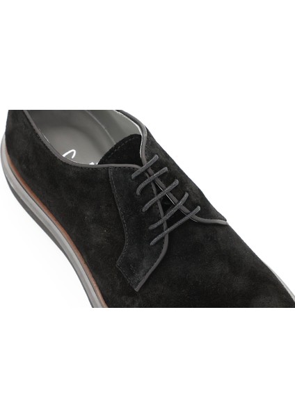 Hakiki Süet Deri Siyah Klasik Erkek Ayakkabı Eva Taban - 4172 indirimleri
