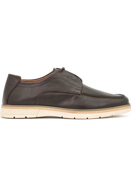 Hakiki Deri Kahverengi Casual Günlük Erkek Ayakkabı Rahat Tpu Taban - 3817