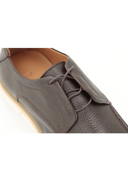 Hakiki Deri Kahverengi Casual Günlük Erkek Ayakkabı Rahat Tpu Taban - 3817 indirimleri