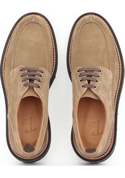 Hakiki Süet Deri Bej Klasik Erkek Ayakkabı Eva Taban - 3690 indirimleri