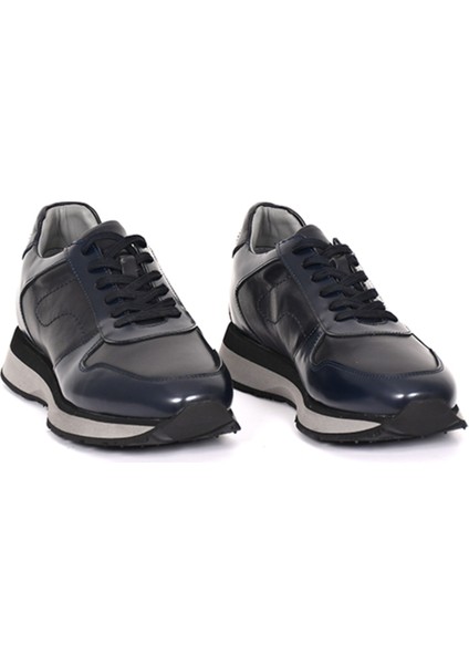 Hakiki Deri Lacivert Casual Spor Erkek Ayakkabı - Eva Taban 3872 fiyatları