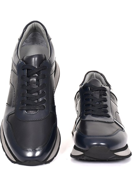 Hakiki Deri Lacivert Casual Spor Erkek Ayakkabı - Eva Taban 3872 modelleri