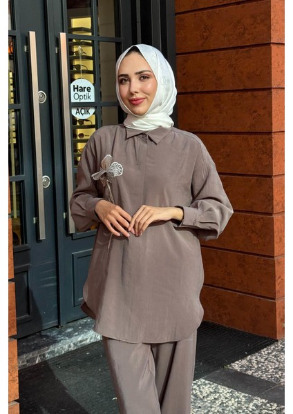 Almarwah Pantolonlu Takım 202903 Vizon modelleri