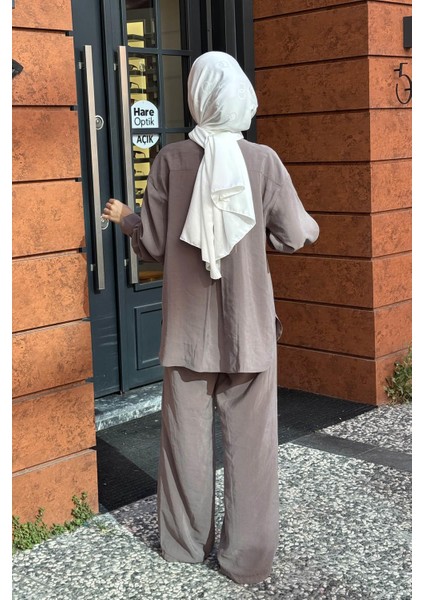 Almarwah Pantolonlu Takım 202903 Vizon fırsatları