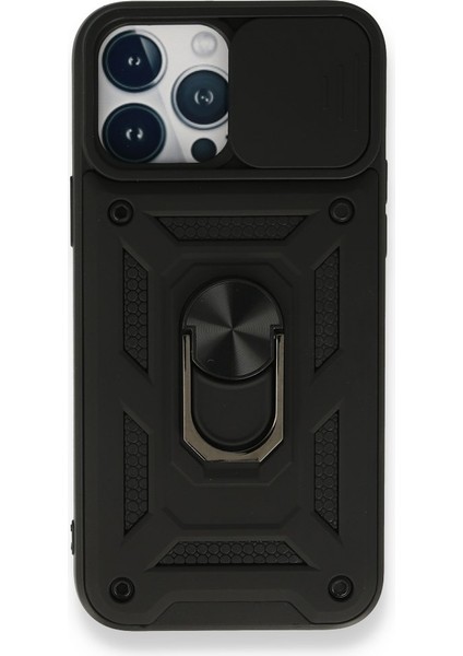 iPhone 13 Pro Kılıf Kamera Koruma Sürgülü Şık Pars Tank Sert Silikon Kapak