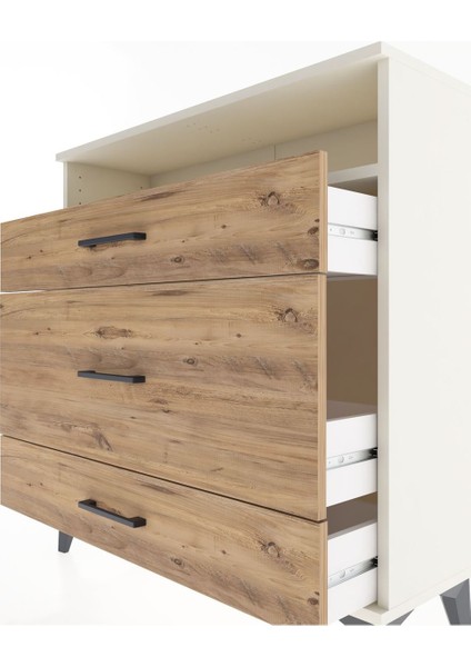 Arges Şifonyer Tek Raflı 3 Çekmeceli 88X30X96 Aytaşı-Çam indirimleri