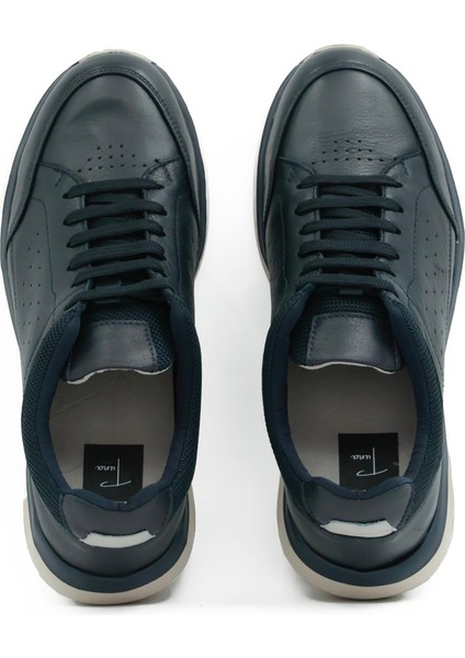 Hakiki Deri Lacivert Casual Spor Erkek Ayakkabı - Eva Taban 242010 indirimleri