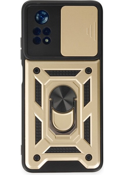 Poco X4 Pro 5g Kılıf Kamera Koruma Sürgülü Şık Pars Tank Sert Silikon Kapak