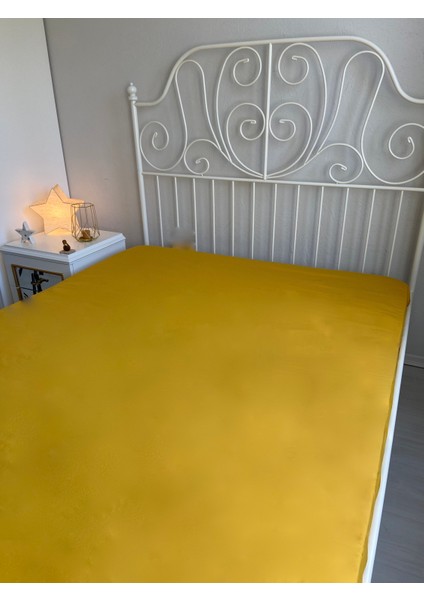 Hardal Renkli Lastikli Çarşaf