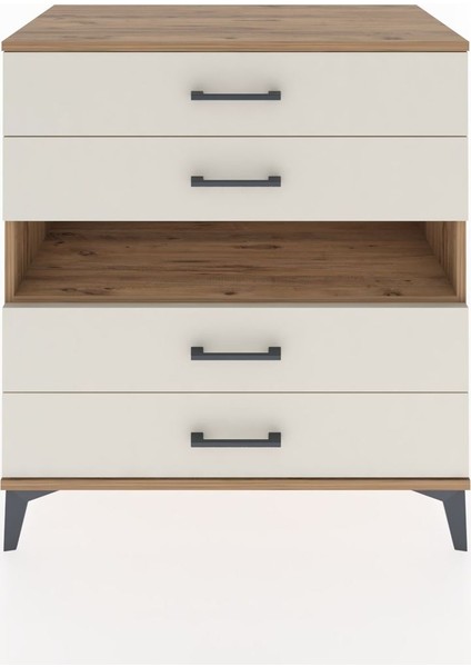 Hyperion Şifonyer Tek Raflı 4 Çekmeceli 88X44X96 Çam-Aytaşı