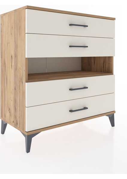 Hyperion Şifonyer Tek Raflı 4 Çekmeceli 88X44X96 Çam-Aytaşı fiyatları