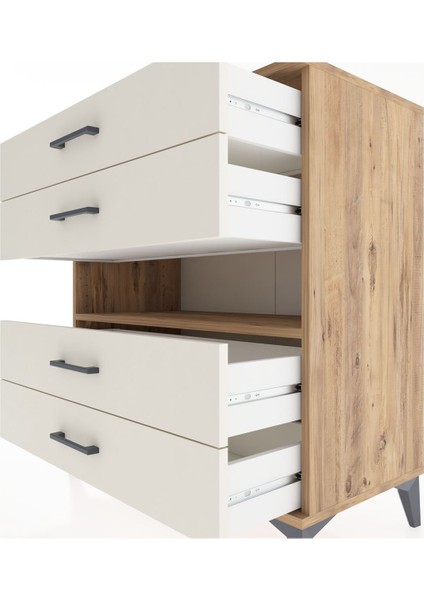 Hyperion Şifonyer Tek Raflı 4 Çekmeceli 88X44X96 Çam-Aytaşı indirimleri