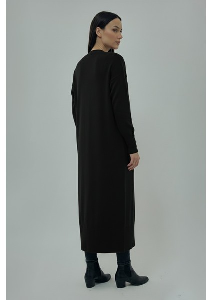 Düğme Detaylı Uzun Merserize Triko Hırka fiyatları