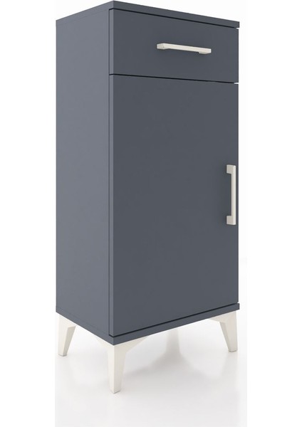 Arges Komodin 2 Raflı Tek Çekmeceli Tek Kapaklı 44X30X96 Antrasit-Antrasit fiyatları