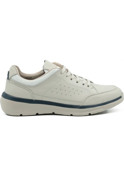 Hakiki Deri Bej Casual Spor Erkek Ayakkabı - Eva Taban 242010