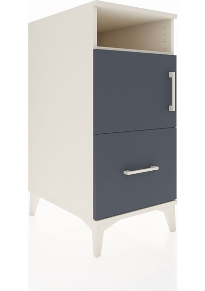 Kronos Komodin 2 Raflı Tek Çekmeceli Tek Kapaklı 44X59X96 Aytaşı-Antrasit fiyatları