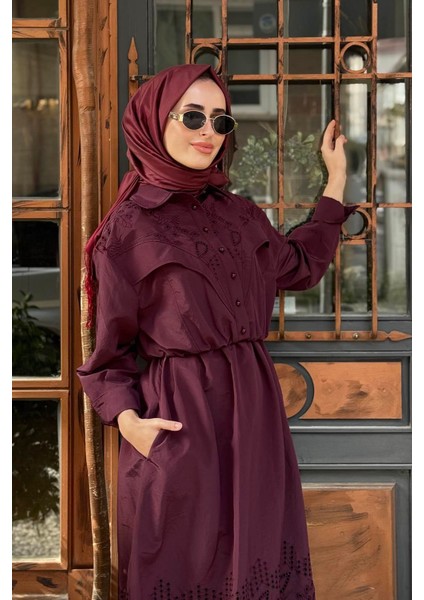 Elbise 2502-5023 Bordo modelleri