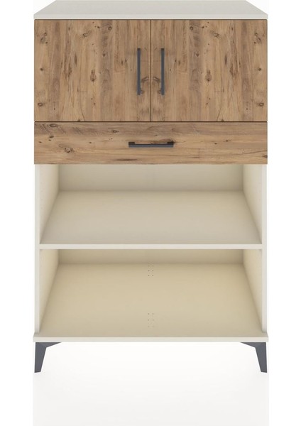 Hyperion Dolap 2 Raflı Tek Çekmeceli 2 Kapaklı 88X44X134 Aytaşı-Çam