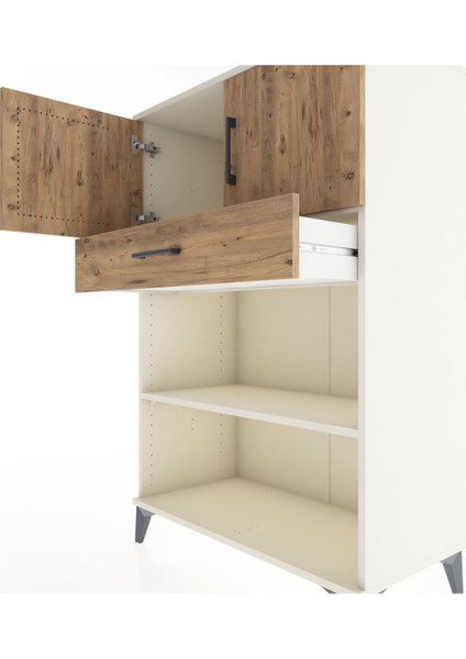 Hyperion Dolap 2 Raflı Tek Çekmeceli 2 Kapaklı 88X44X134 Aytaşı-Çam indirimleri