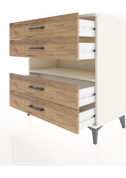 Hyperion Şifonyer Tek Raflı 4 Çekmeceli 88X44X96 Aytaşı-Çam fırsatları