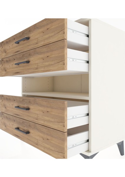 Hyperion Şifonyer Tek Raflı 4 Çekmeceli 88X44X96 Aytaşı-Çam indirimleri