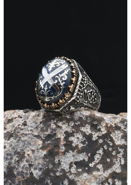 Hz. Ali'nin Kılıcı Zülfikar Mineli 925 Ayar Gümüş Erkek Yüzüğü 902339 fiyatları