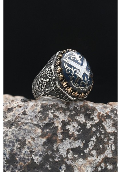 Hz. Ali'nin Kılıcı Zülfikar Mineli 925 Ayar Gümüş Erkek Yüzüğü 902339 indirimleri