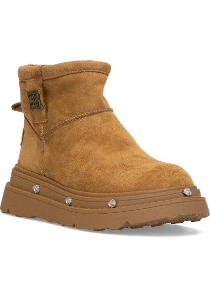 25K435 Kadın Hakiki Deri Düz Bot Camel fiyatları