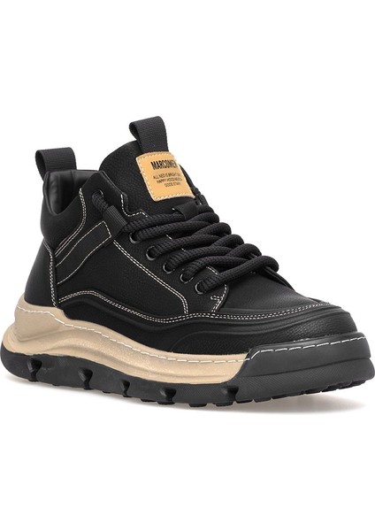 152-22203 Erkek Hakiki Deri Sneaker Bot Siyah fiyatları