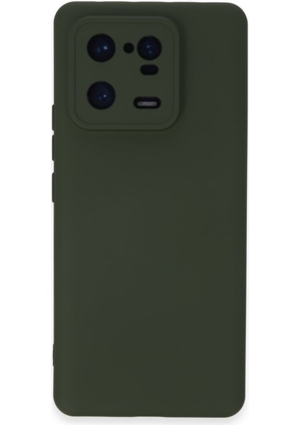 Xiaomi Mi 13 Pro Kılıf Içi Kadife Kaplı Nano Silikon Kapak - Koyu Yeşil